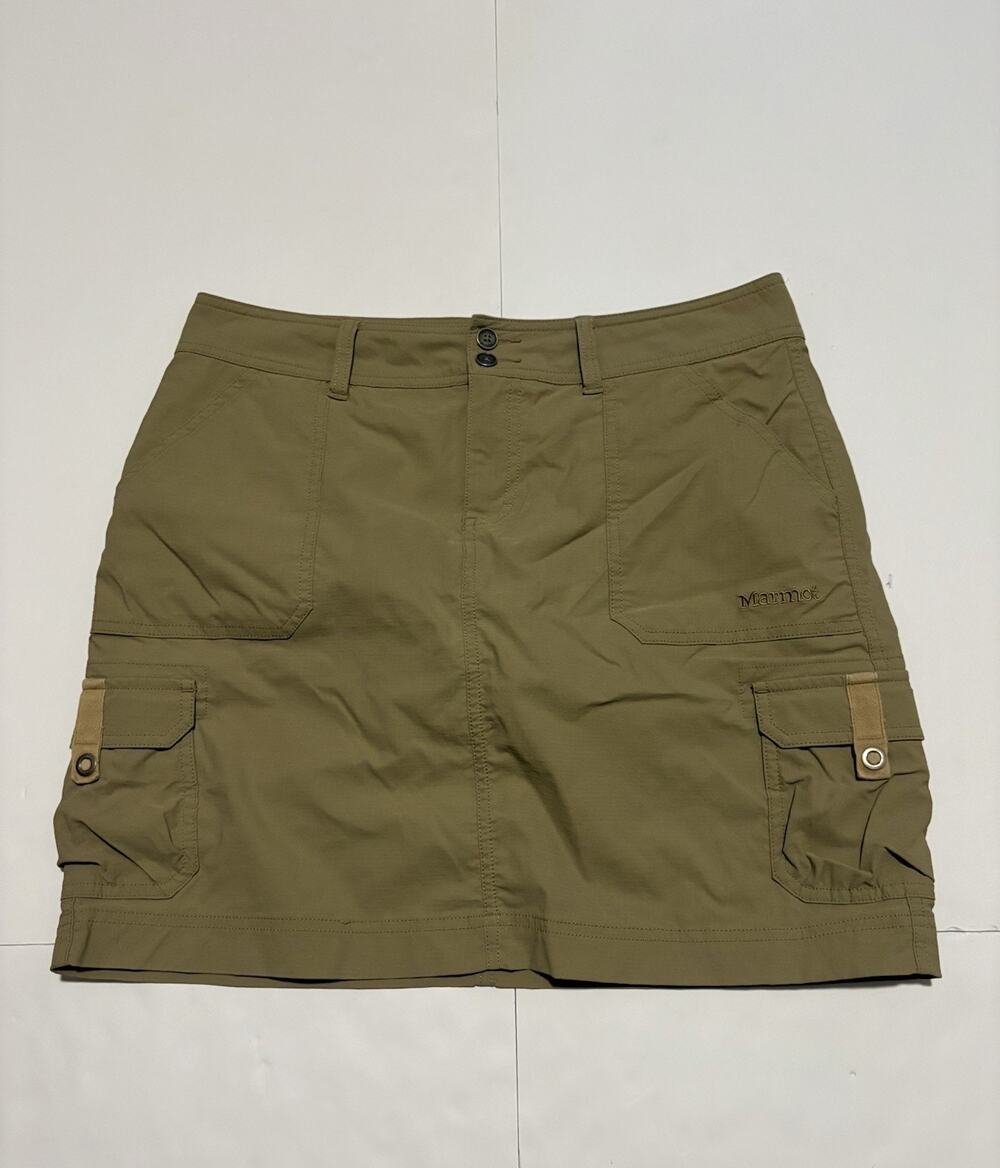 Marmot Women’s Size 8 Khaki Cargo Skort Hiking Outdoor Stretch Utility Skirt